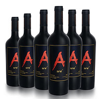 Auscess澳赛诗红A系列干红葡萄酒原瓶进口红A佳美娜750mL6瓶