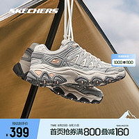 SKECHERS 斯凱奇 男女登山徒步鞋 山系戶外抓地防滑耐磨運(yùn)動鞋 女款-自然色/灰色/NTGY