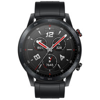 HONOR荣耀GS3i运动版智能手表46mm碳石黑真皮表带黑色表壳（北斗、GPS、GLONASS、血氧）