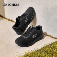 SKECHERS斯凯奇男士缓震厚底一脚蹬运动鞋216281-BBK