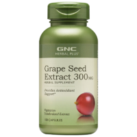 GNC健安喜葡萄籽精华胶囊300mg*100粒女性夏季全身美白淡斑抗氧化褪黑含原花青素内调原装300mg*100粒（有效期至25.5.31）