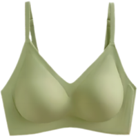 倩芙莱天然环保无痕内衣女无钢圈小胸聚拢防下垂收副乳吊带背心文胸薄款单件装：浅肤色L(建议110-130斤)