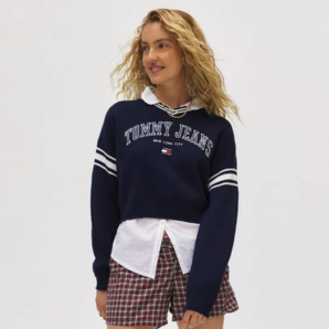 TOMMY JEANS 女士V領(lǐng)毛衣