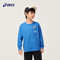 ASICS 亞瑟士 兒童百搭針織T恤 1406藍(lán)色