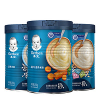 Gerber 嘉寶 寶寶高鐵米糊 原味+胡蘿卜+鈣鐵鋅 250g*3