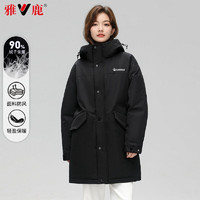 YALU 雅鹿 戶外工裝羽絨服中長款女士 【152g充絨】