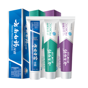云南白藥牙膏益生菌清新口氣牙齦護理 【店長推薦】牙膏共 410g 4支 100g1支
