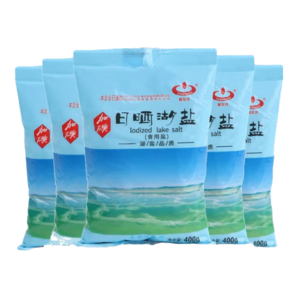 察爾汗日曬湖鹽食用鹽 加碘400g*4袋+雪晶鹽260g*1袋