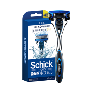 舒適（Schick）水次元5剃須刀普通肌型【1刀架1刀頭】男士剃須刮胡刀	