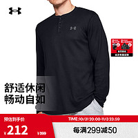 安德瑪 UNDERARMOUR）DFO Waffle Henley男子華夫格訓(xùn)練運(yùn)動(dòng)長(zhǎng)袖T恤