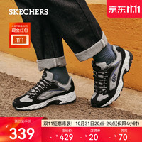 SKECHERS 斯凱奇 復(fù)古老爹鞋戶外原野鞋休閑鞋運動鞋厚底增高232570 黑色/炭灰色/BKCC 41