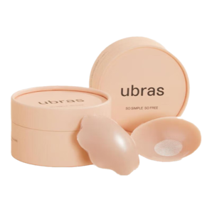 ubras24年新品圓形花型硅膠乳貼胸貼膚色無痕隱形2對裝 【換洗搭配】圓形2對 均碼