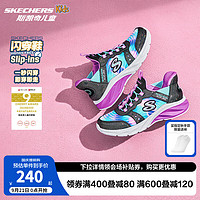 SKECHERS 斯凱奇 商場同款新款女童一腳蹬時尚輕便閃穿鞋