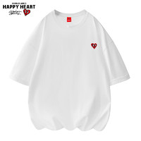 CHARLES JANG'S HAPPY HEART 查爾斯桃心 清倉(cāng)促銷(xiāo) 小愛(ài)心logo刺繡打底衫 男女款