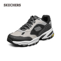 SKECHERS 斯凱奇 男鞋24年戶外機老爹鞋厚底增高鞋休閑運動鞋237145-GYBK灰色/黑色