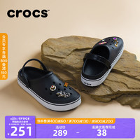 crocs 卡駱馳 輕便耐磨休閑鞋男女平底洞洞鞋|208371 黑色-001 36/37(220mm)