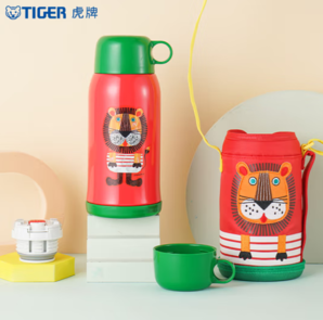 27日0點(diǎn)！TIGER 虎牌 MBJ-C06C-EL 兒童保溫杯 600ml 小獅子