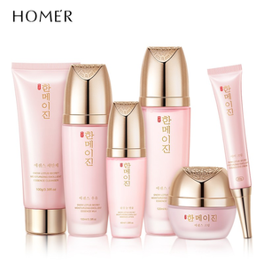 韓美?。℉anmeiji）雪蓮花秘潤沁膚凝顏補水保濕緊致護膚化妝品套裝 【淡紋緊致】雪蓮花六件套