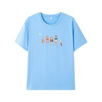 INMAN茵曼女士印花圆领T恤C1832TX25008TL