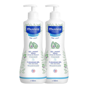 妙思樂（Mustela）兒童洗發(fā)水沐浴露 寶寶洗發(fā)露溫和 易沖洗沐浴液2合1 洗發(fā)沐浴露500ml【兩只裝】