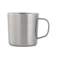 MUJI 無印良品 無印良品不銹鋼馬克杯 490ml 銀色