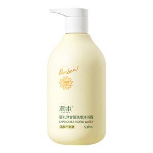 潤本（RUNBEN）嬰兒兒童洗發(fā)水沐浴露500ml 寶寶洗發(fā)泡泡沐浴乳二合一洗澡專用