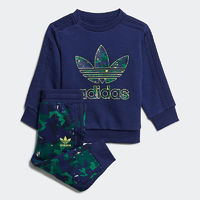 adidas 阿迪達(dá)斯 三葉草運(yùn)動(dòng)套裝兒童圓領(lǐng)戶外百搭LOGO休閑套裝衛(wèi)衣H20309 H20309 86