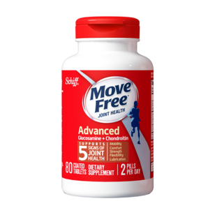 Move Free益節(jié)氨糖紅瓶80粒 軟骨素 美國進口維骨力 骨維力成人中老年人保護關(guān)節(jié)（經(jīng)典嘗鮮裝）