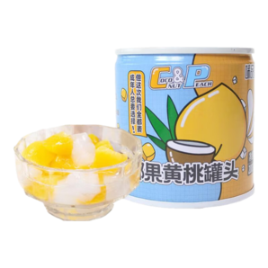 味品堂椰果黃桃罐頭200g*4罐 水果罐頭整箱批發(fā) 休閑零食速食節(jié)日送禮 200g*4罐（嘗鮮款）