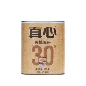 真心 三十年黃桃水果糖水罐頭336g*6罐裝禮品食品零食