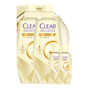 清揚（CLEAR）肌活頭皮護理去屑洗發(fā)水強韌蓬松型480g*2 送100g*2 哈蘭德球星卡