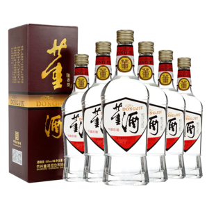 董酒 復(fù)刻系列 白標(biāo) 董香型白酒 54度 500ml*6整箱裝  