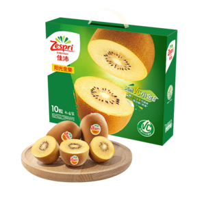 佳沛（zespri）新西蘭陽(yáng)光金奇異果10粒禮盒 巨大果 單果約146-175g