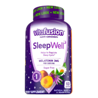 小熊糖（Vitafusion）3mg褪黑素睡眠軟糖sleep well退黑素失眠助眠輕度失眠睡不著無蔗糖睡眠糖60粒中秋送禮