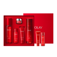 玉蘭油（OLAY）大紅瓶勝肽精華水乳套裝緊致補水保濕抗皺護膚品禮盒生日禮物