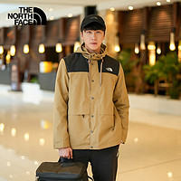 THE NORTH FACE 北面 防風夾克男女同款防潑水外套戶外保暖春季上新|81NO PLX/卡其色 XXL/185