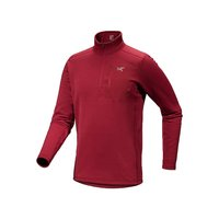 ARC'TERYX 始祖鳥 RHO HEAVYWEIGHT ZIP NECK MEN男款戶外半拉鏈抓絨衣 波爾多紅