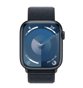 Apple 蘋果 Watch Series 9 智能手表 GPS款 45mm 午夜色 回環(huán)式運(yùn)動(dòng)表帶