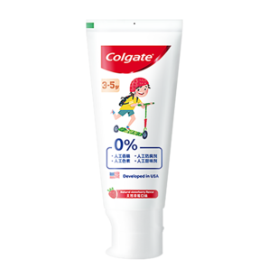 高露潔（Colgate）兒童牙膏 6-12歲含氟防蛀寶寶0添加70g（草莓味）