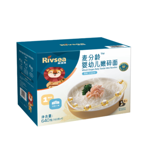 禾泱泱嬰幼兒面條 寶寶輔食6個月以上 麥分齡嫩碎面 面條禮盒原味640g