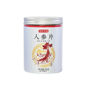 某東京造人參片90g 長白山原產(chǎn)生曬人參切片皂苷泡水生日禮物送父母長輩