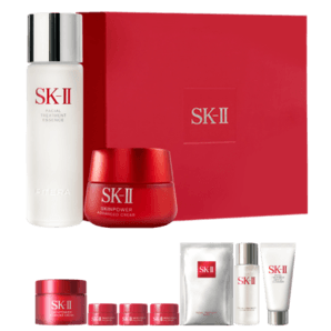 SK-II神仙水75ml+大紅瓶面霜50g化妝品全套護(hù)膚品套裝sk2生日禮物skii