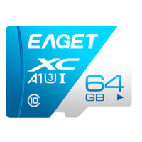 EAGET 憶捷 T1 藍(lán)白卡 Micro-SD存儲(chǔ)卡 64GB（UHS-I、V30、U3、A1）