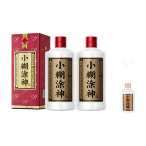 小糊涂神品牌【普神】貴州茅臺鎮(zhèn) 濃香型白酒 送禮宴請喜酒高度酒 52度 500mL 2瓶