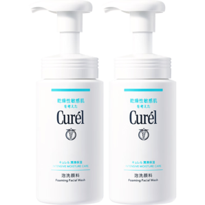 珂潤（Curel）保濕潔顏泡沫雙支裝150ml*2 氨基酸洗面奶 禮物 成毅代言