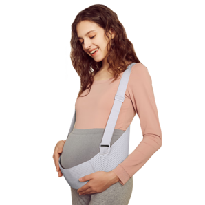 佳韻寶（Joyourbaby）托腹帶孕婦專(zhuān)用孕晚期護(hù)腰挎肩帶式透氣可調(diào)節(jié)保胎帶 灰色升級(jí)H款 M (腹底圍85-110cm)