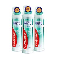 Colgate 高露潔 密泡美白直立按壓式泵式牙膏 100ml*3（贈 漱口水100ml）