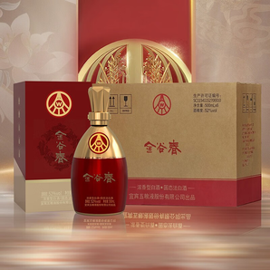 五糧液股份出品 52度純糧釀造 濃香型 優(yōu)質(zhì)白酒 喜宴送禮 52度 500mL 6瓶 金谷春整箱