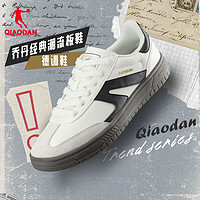 QIAODAN 喬丹 男子德訓(xùn)鞋板鞋秋冬新款百搭復(fù)古運(yùn)動男鞋休閑鞋子學(xué)生鞋 象牙色/深棕 41