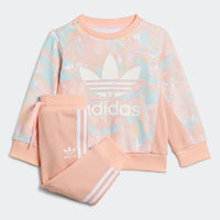 adidas 阿迪達斯 兒童運動套裝春秋季防風(fēng)圓領(lǐng)休閑兩件套童服H22632 H22632 98